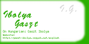 ibolya gaszt business card